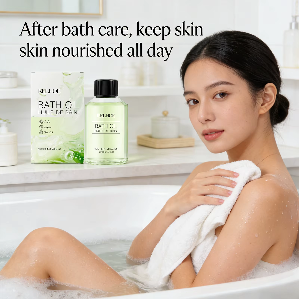 Moisturizes Bath Oil Remove Dirt Soothes Muscles Relieve Stress Promotes Relaxation Long Lasting Fragrance Body Care Shower Oil