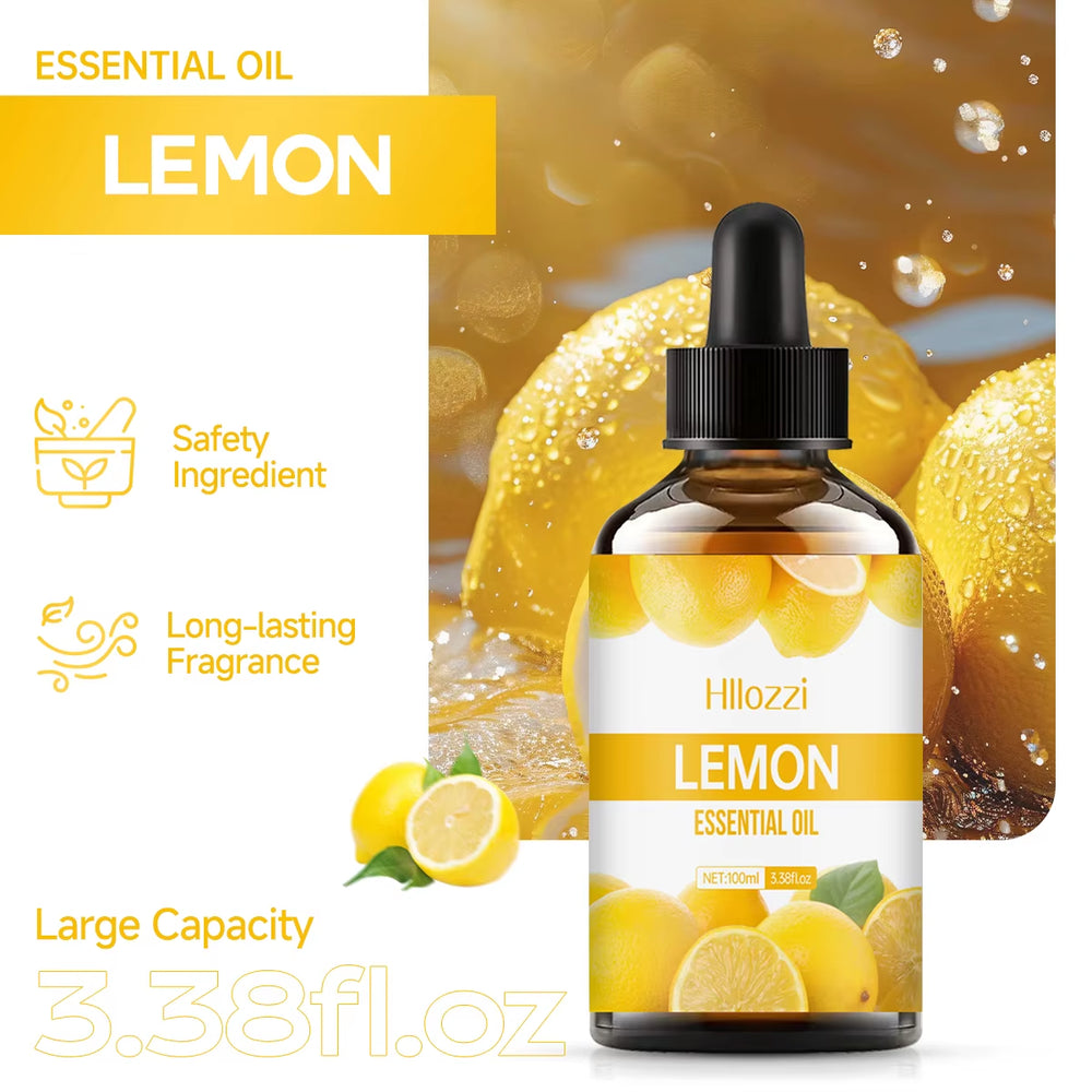 30Ml/60Ml/100Ml Lemon Skin Care Essential Oil Fruit Extract Essential Oil for Body Care