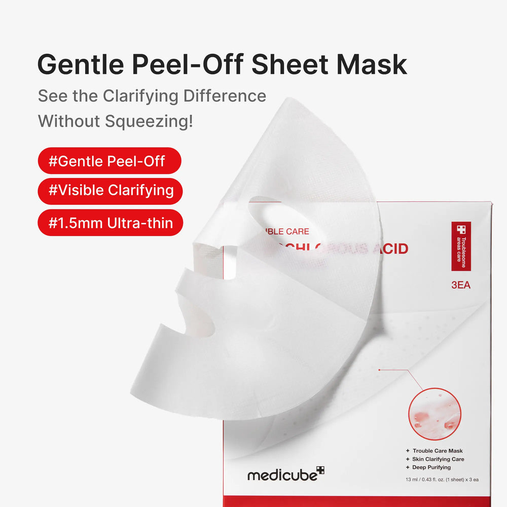 [NEW] [Medicube] Hypochlorous Acid Peel Masks | Peel-Off Sheet Mask for Excess Sebum & Pore Care | Panthenol, Hyaluronic Acid for Hydrating & Pore-Refining Care | Korean Skincare, (13Ml / 0.43 Fl. Oz. X 3Ea)