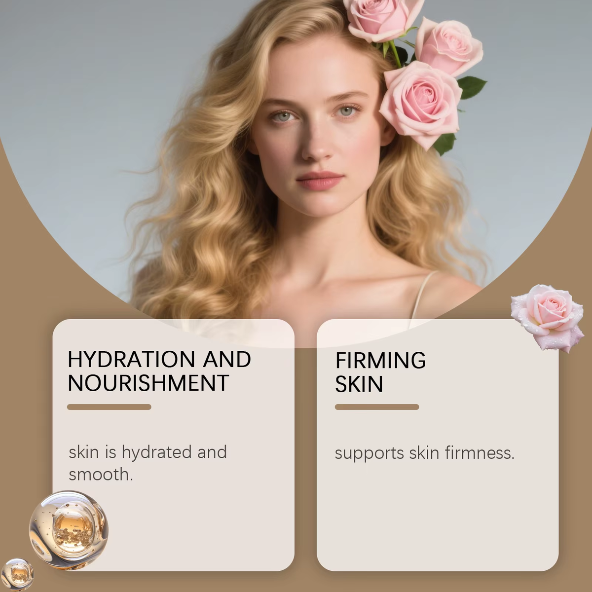 Rose Oil Face anti Aging Brightening Lasting Hydration Nourishment Firm Aromatherapy Facial Serum Reveal Radiance Body Skin Care