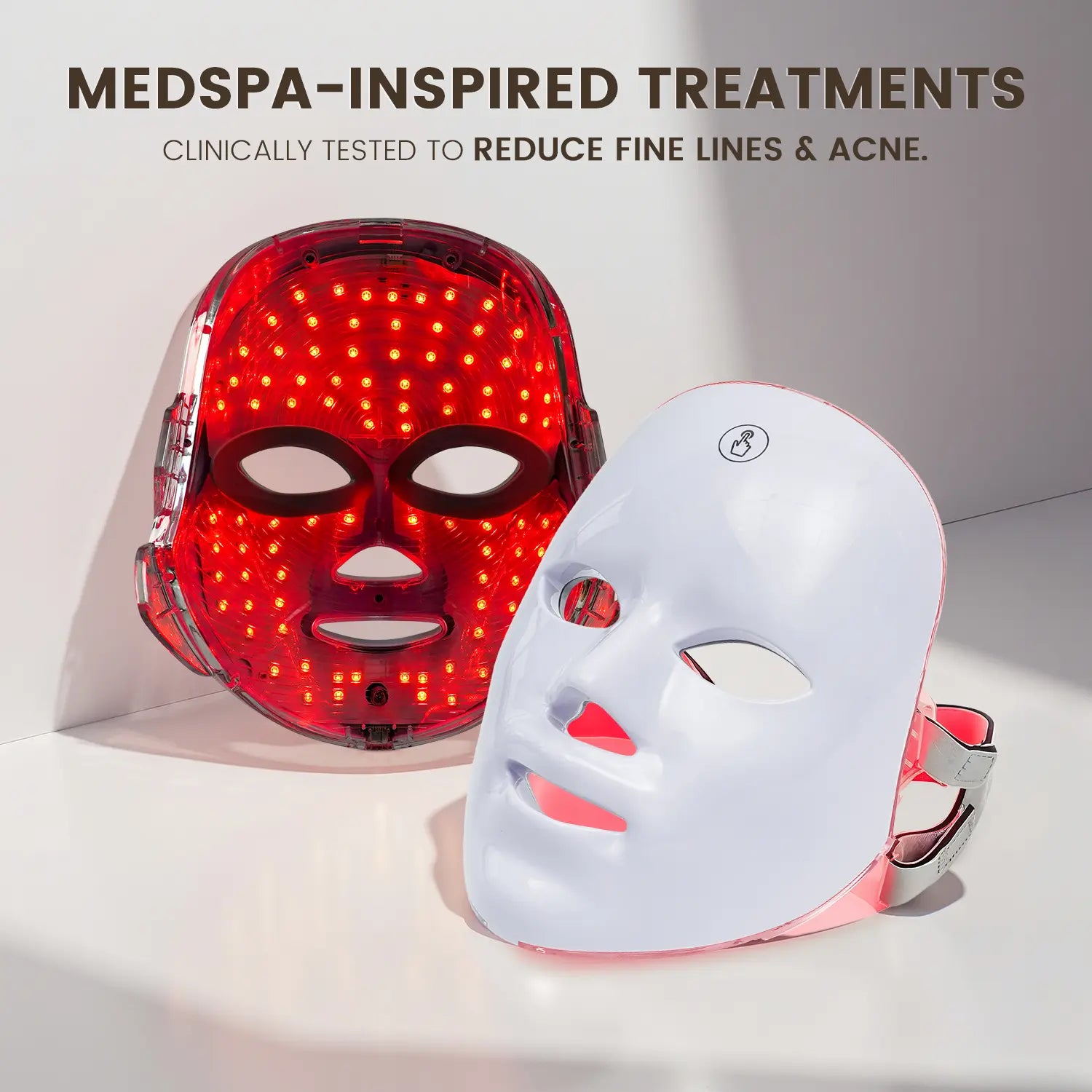 SHMHE Red Light Therapy Mask, 7-Color LED Photorejuvenation Mask, Daily Care Photorejuvenation, Wireless Charging, Ideal Gift for Women, Autumn and Winter Skin Care Facial Care Gift
