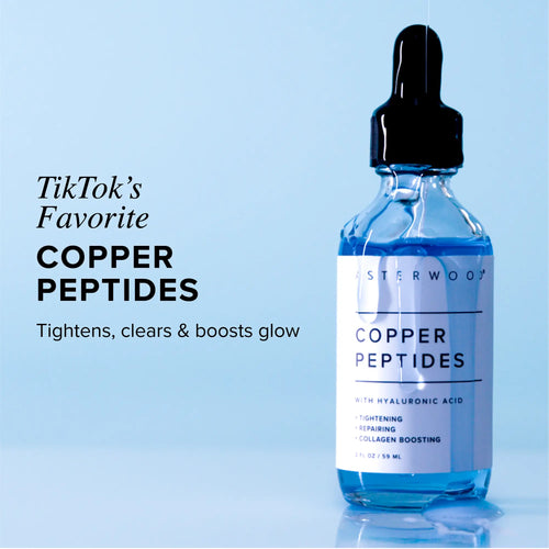 Ghk-Cu Peptides Serum, Copper Peptides Serum for Face - Tightening, Repairing, Collagen Boosting - with Hyaluronic Acid - Fragrance-Free